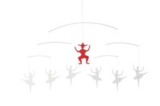 Flensted H.C. Andersen Ballet Modern Hanging Mobile Art Decor White/Red Danish