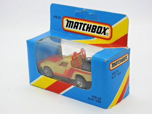 MATCHBOX MACAU 1983 MB58 HOLDEN PICK UP RUFF TREK MINT IN UNOPENED BLUE M BOX - Picture 5 of 5