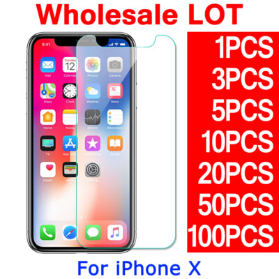 Tempered Glass Screen Protector For iPhone X XR XS MAX 8 7 6S Plus 5S 5C SE LOT
