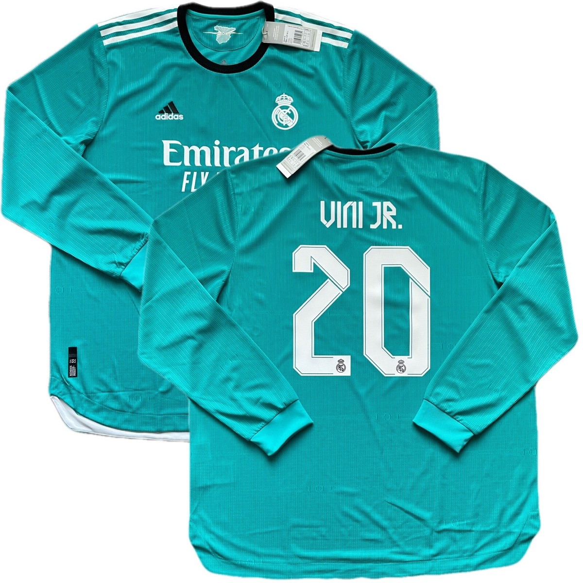 2021/22 Real Madrid Authentic 3rd Jersey #20 Vini Jr. 2XL