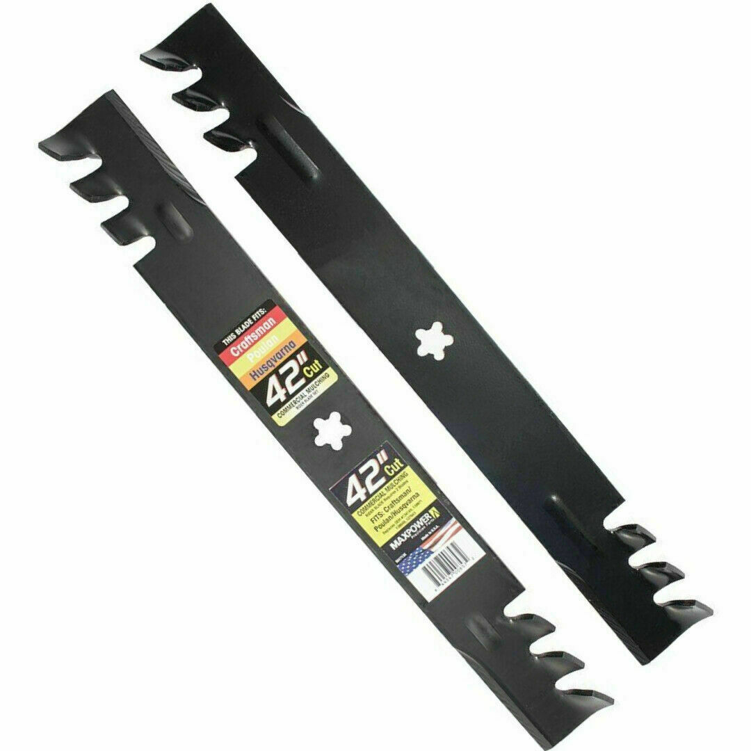 Mulching Blades For 42 Inch Deck Lawn Mower Craftsman Poulan Pro