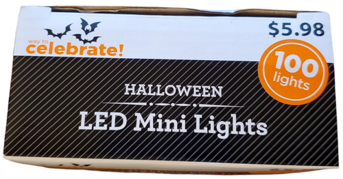 Halloween 100 Count Orange Color LED Mini String Lights 21 Feet Long Total - Picture 5 of 9