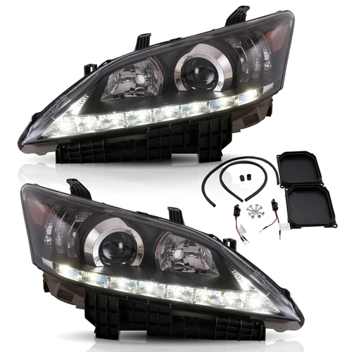 VLAND Headlights For 2010 2011 2012 Lexus ES350 Xenon AFS Front Lamps Left+Right - Picture 2 of 8