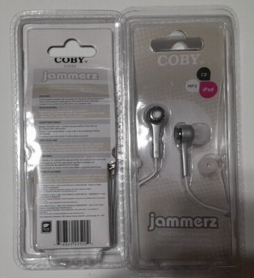 Coby CVE52SVR Jammerz High-Performance Isolation Stereo Earphones, Silver! NEW!!
