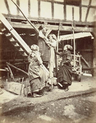 FRANCE ALSACE Photogr. LALLEMAND & HART 1866 Sunday Work Costumes