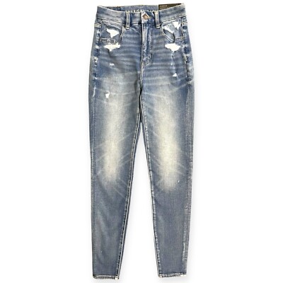 NWT American Eagle The Dream Curvy High Rise Blue Jegging Women s Jeans Size 00
