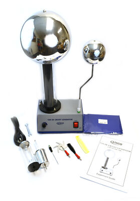 Eisco Labs 400,000 Volt Van De Graaff Kit with 10 Electrostatic Attachments