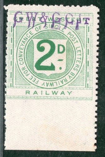 GB GW&GCJt Railway Letter Stamp 2d GWR Overprint Mint {samwells}LIME76 - Picture 4 of 6
