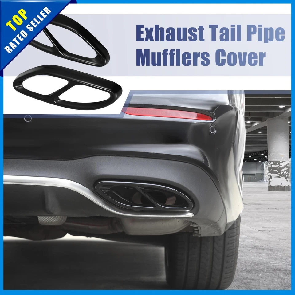 Pair Automobile Exhaust Tail Pipe Muffler Cover for Mercedes Benz CLA Class C117 - Изображение 3 из 4