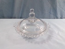 Imperial Clear Glass Candlewick Small Covered Candy Dish