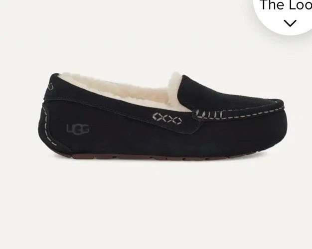 NUOVA UGG Ansley ciabatta scamosciata nera taglia 8D (larga) $100