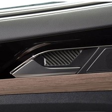 4x Carbon Fiber Interior Door Bowl Decro Cover Trim For VW Passat B8 2017-2023