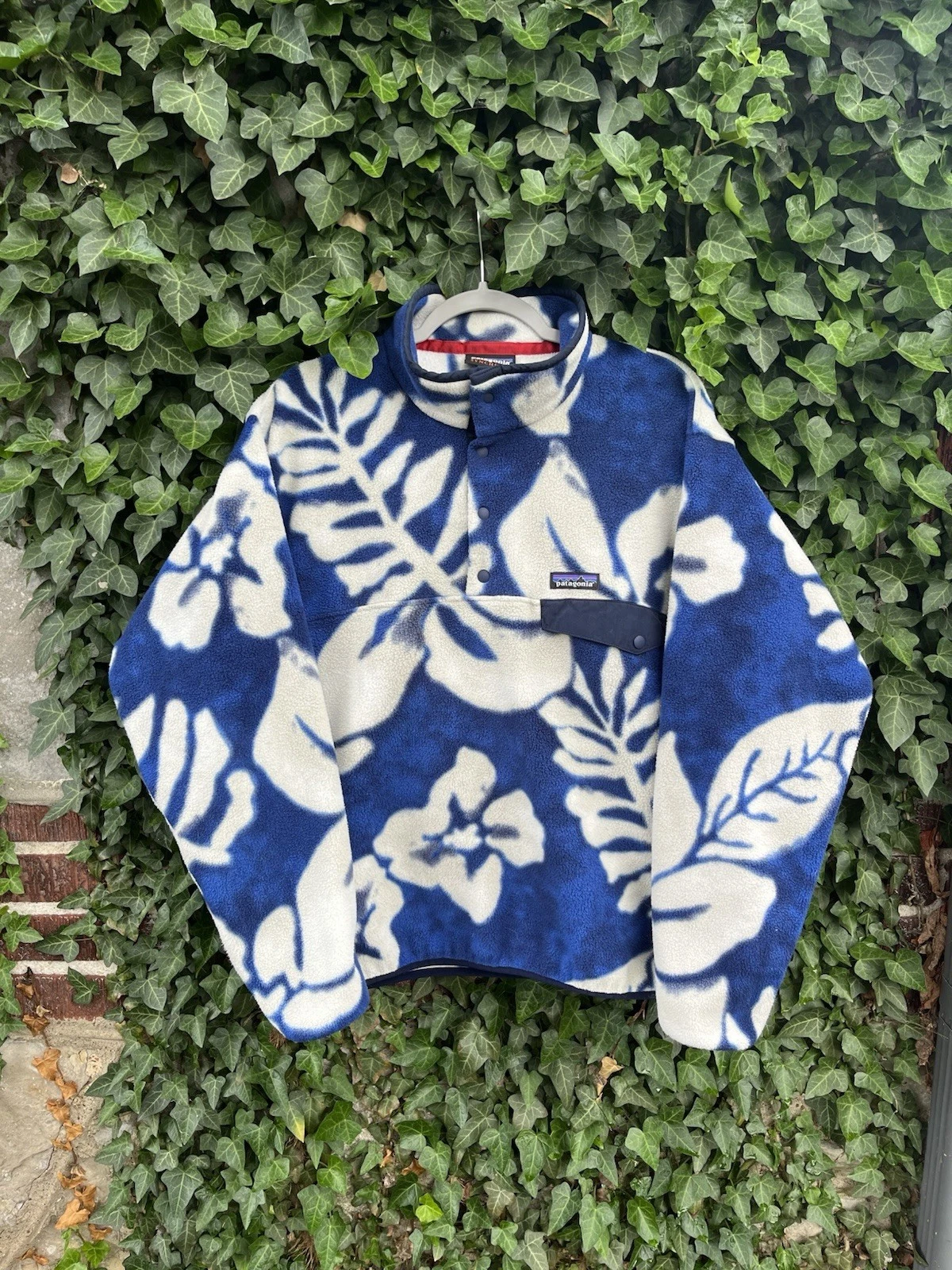 Patagonia Synchilla Snap T Pullover Mens M Spice Garden Hawaiian Fleece