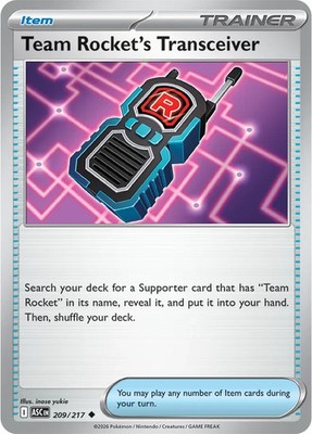 Team Rocket's Transceiver Ascended Heroes Uncommon   209/217 NM