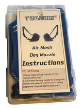 Dog Anti-Bite Mouth Cover, Stops Barking  Biting, XXL for Dogs 60 lbs  Blue 