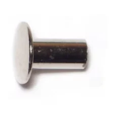MIDWEST FASTENER 61874 Tubular Rivet, Truss Head, 3/16 in Dia., 1/4 in L, Steel