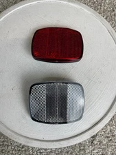 Lot of 2 CatEye RR-360-WZ Rear & Front Reflector Red & White
