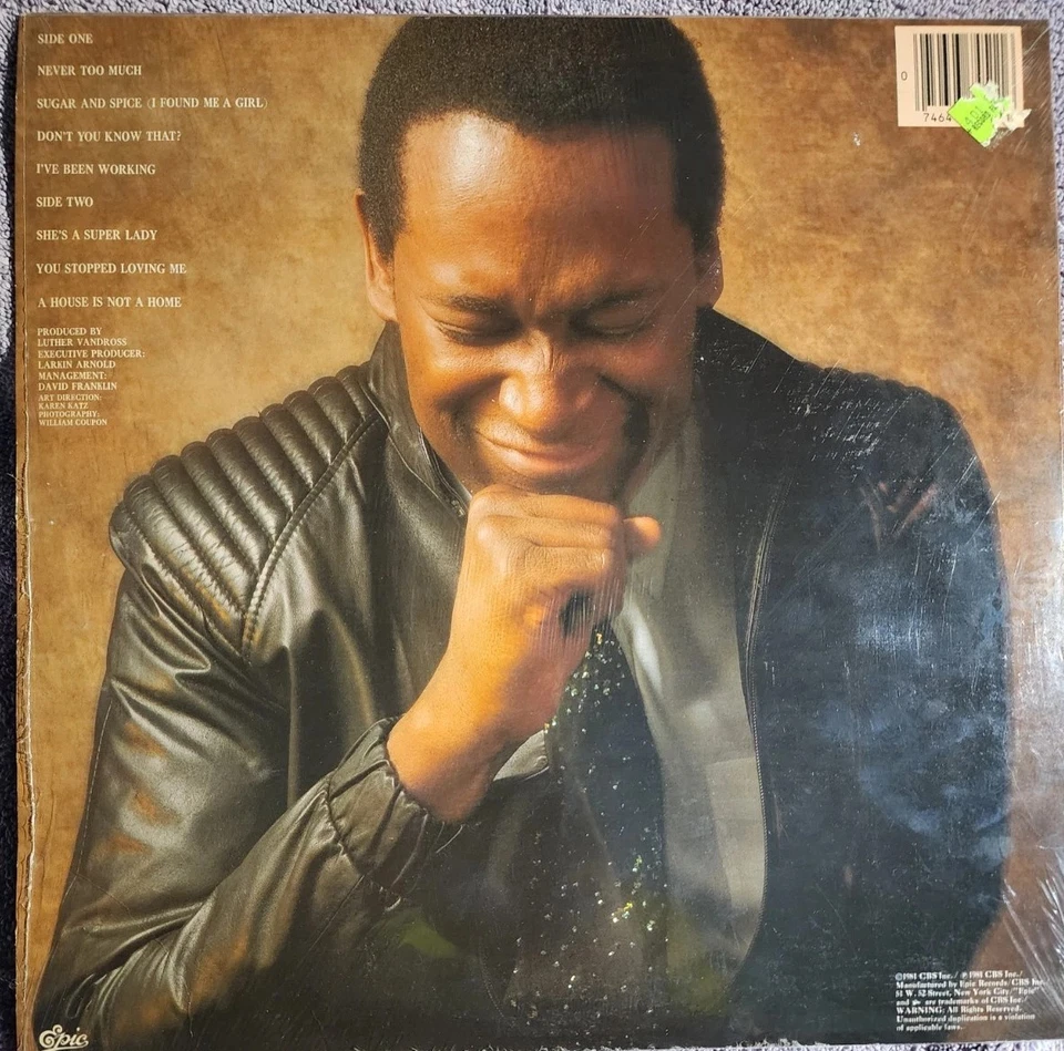 Luther Vandross 1981 Orignal Pressing Lp Never Too Much It's Graded A VG ++ - Image 2 of 4
