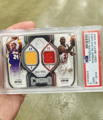 2009-10 SP Game Used Combo Materials Michael Jordan Kobe /499 PSA 9 Pop Only 19 