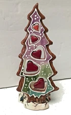 Vtg Blue Sky Heather Goldminc 2002 Christmas Tree w/ Hearts Tealight Holder NWOB