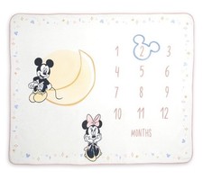 Disney Store Mickey and Minnie Mouse Milestone Blanket Set for Baby NEW