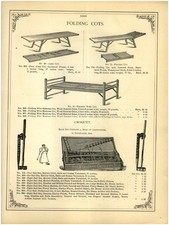 1902 PAPER AD Antique vintage wood box croquet set Victor Special tennis racket