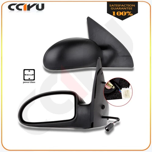 ?Left Right Side View Side Mirrors Black Power Fits 2000-2007 Ford Focus