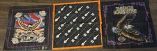 Vintage Harley Davidson Lot Of 3 Bandanas Hankies Made In USA Eagle Ford
