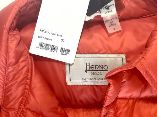 Chaqueta acolchada naranja Herno "Globe" para hombre talla M/50 cm/40R NUEVA $945 - Imagen 2 de 5