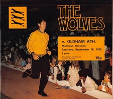 Woverhampton Wanders v Oldham Ath September 18th 1976 Wolves Football Program