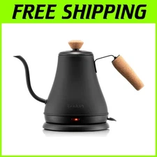 27oz Electric Gooseneck Kettle in Matte Black for Perfect Pour Over Coffee