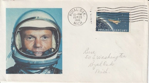 1193 4c Project Mercury February 20 1962 FDC First Day Royal Oak Michigan