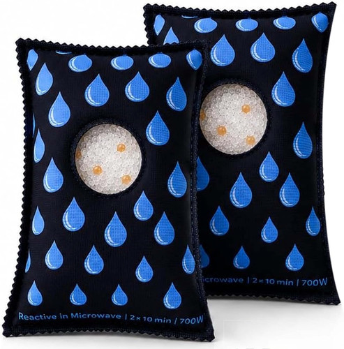 Reusable Dehumidifier Bags 2 X 400G, See-Through Moisture Absorber