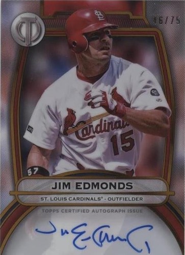 Jim Edmonds 2025 Topps Archives Cyber Stats Autograph #95CA-JE 