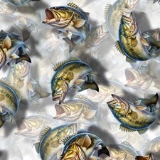 Bass Jumping 23 - 20" x 38" Hydrographic Film Hydro Dipping