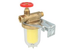 Oventrop Heiz&ouml;lfilter, Einstrang Oilpur Siku 3/8 Zoll IG x 3/8 Zoll AG, mit Absp