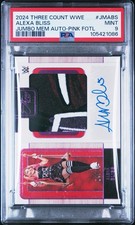 2024 Panini Three Count WWE Alexa Bliss Jumbo Mem Auto Pink FOTL /10 PSA 9 MINT