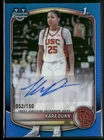 2025-26 Bowman #CPA-KD Kara Dunn Chrome Prospect Autographs Blue Refractor #/150