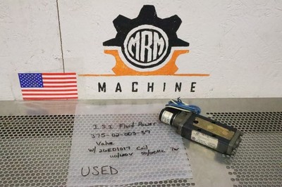 ISI Fluid Power 375-02-003-37 Valve W/ 26E01017 Coil 110/120V 50/60Hz 7Watts