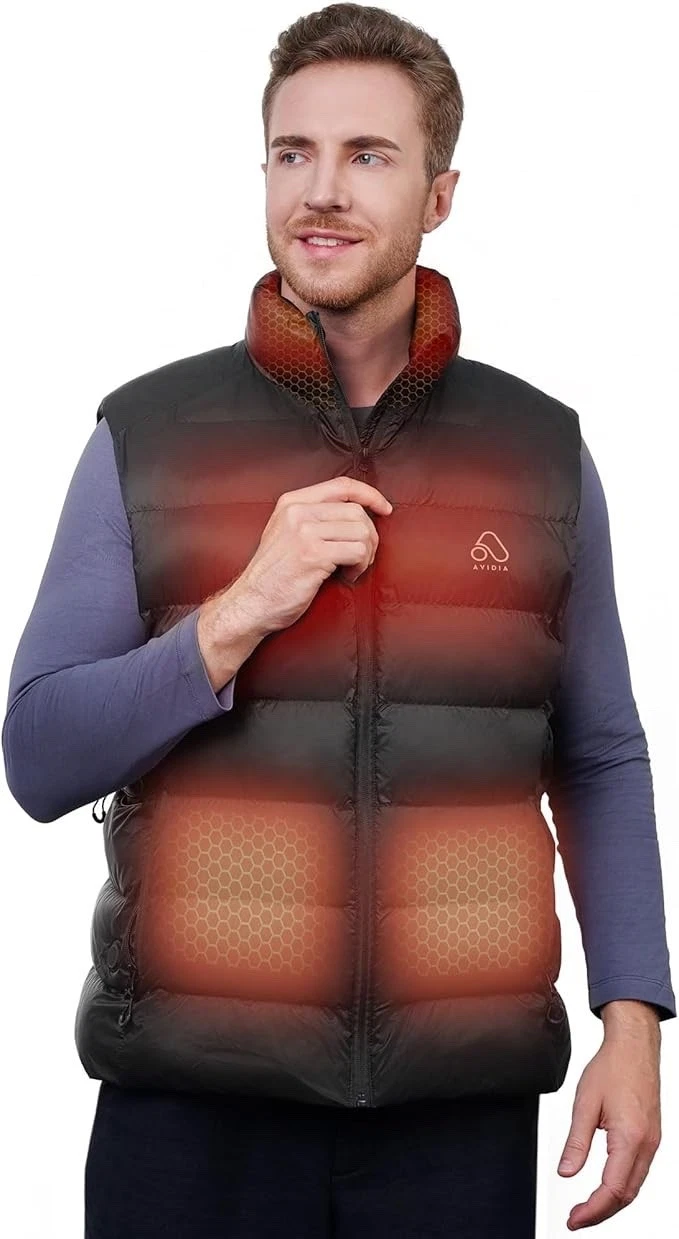 Avidia Heated Vest, Battery Pack 3 Temp Settings, Black, XL $29.99 (PRM)