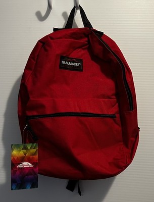 Trailmaker Equipment Classic Red 17  Backpack W/ Adjustable Straps New With Tag