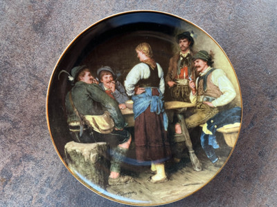 Sammelteller Franz von Defregger -Wilderer in der Sennh, m.Zertifikat, limitiert