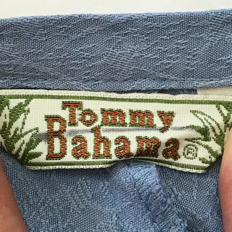 Tommy Bahama 100% Silk Wide Leg Pants Women 6 Blue Mid Rise Pleated Pocket - Image 3 of 4