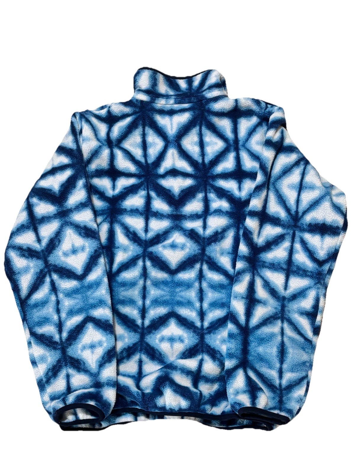 Patagonia Blue Shibori Tie Dye Synchilla Fleece Snap T Womens Small thumbnail 2
