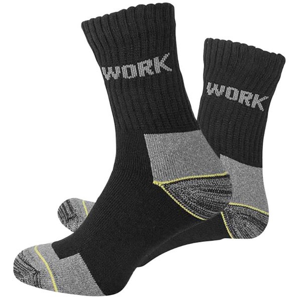 L+D Work Socks Size 43-46 3 Pair Padding Stretchable