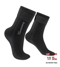Neoprene Socks 3mm Wetsuit Socks Anti-Slip Keep Warm Diving Socks Large Black