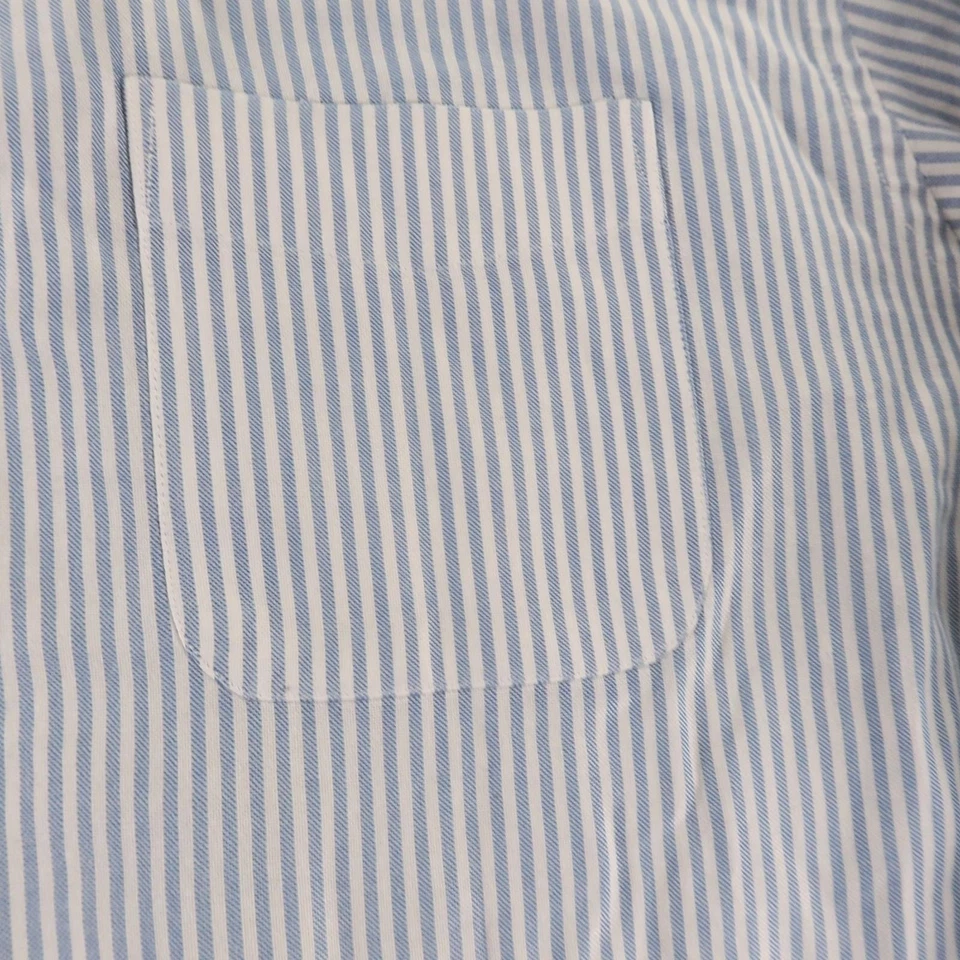 Oxford Shirt Mens XL 17.5 Button Down Long Sleeve Striped Cotton Blend - Image 3 of 4