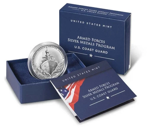 2022 US Mint Armed Forces Coast Guard 1oz Fine Silver Medal SCG1 OGP & COA