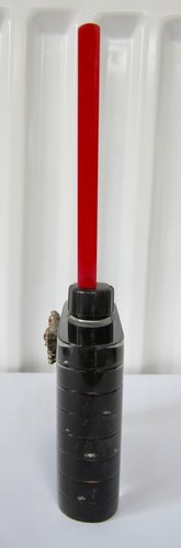 Antique Art Deco Perspex & Glass Perfume Scent Bottle + Stopper Black & Red - Picture 4 of 21