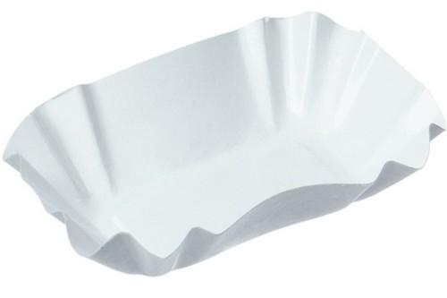 KU51 Pommesschale weiß 9x14x3cm Pappschalen Currywurst Imbiss Grill Menü Schale - Bild 3 von 3